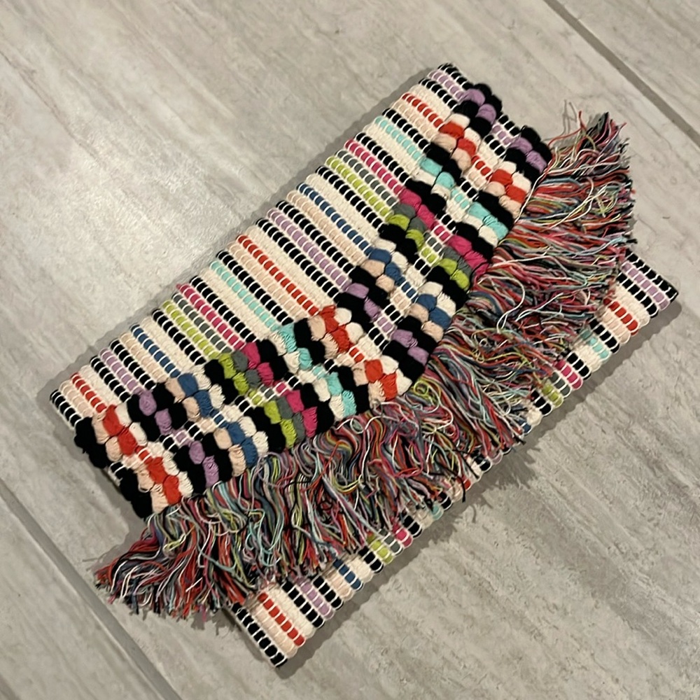 Stella & Dot TAJ fringe clutch